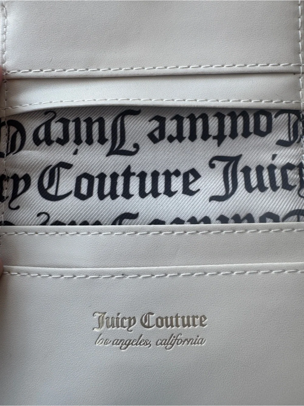 Juicy Couture Light Pink Plush Wallet with Gold Heart Charm